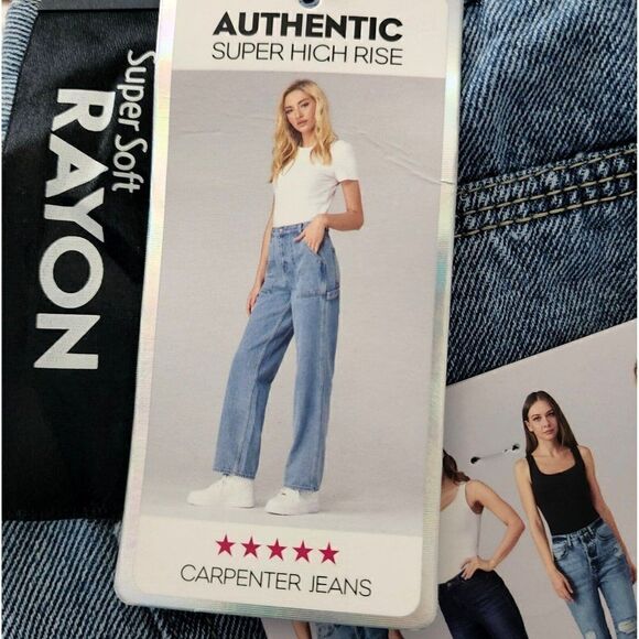 Simple Society Super High Rise Carpenter Jeans, Size 9/29 - Picture 1 of 7